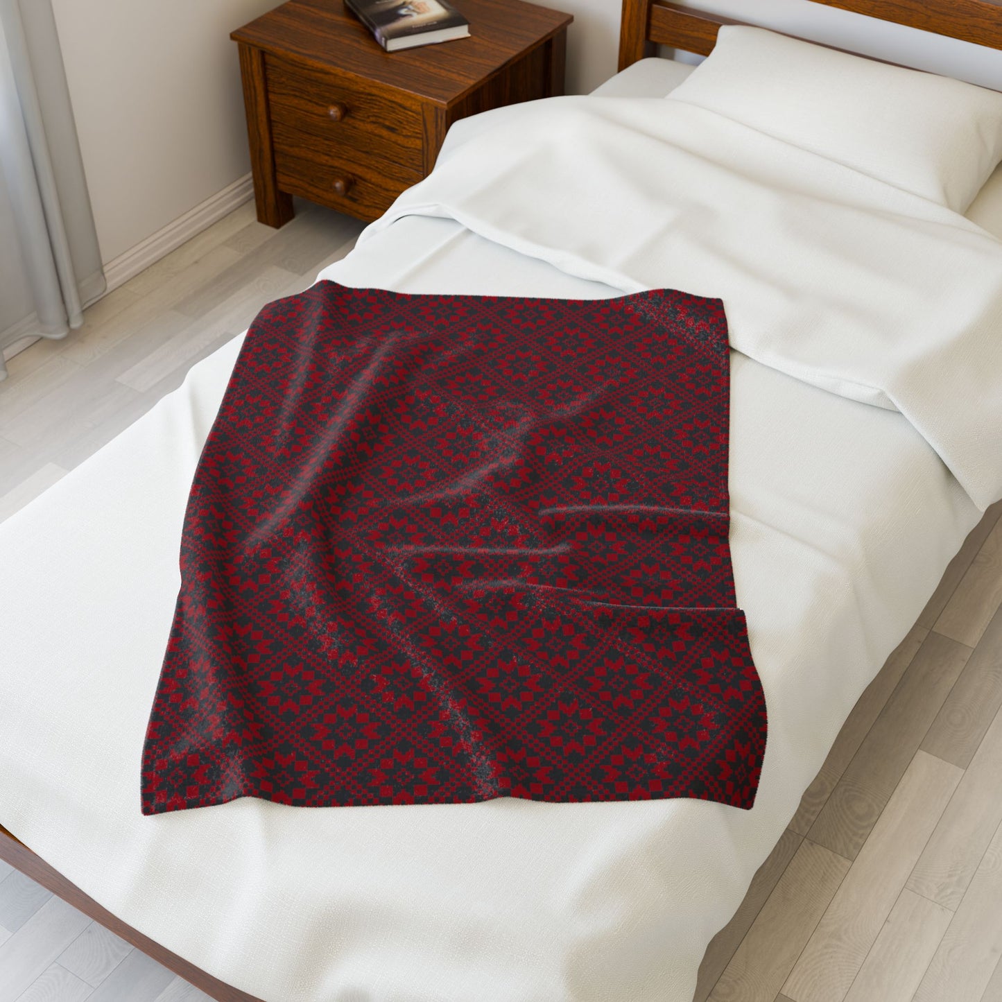 Timeless Turkey: An Embroidered Tribute Velveteen Plush Blanket