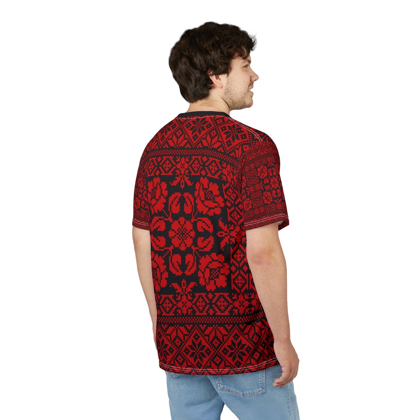 Palestinian Tatreez Unisex Cut & Sew Tee (AOP)