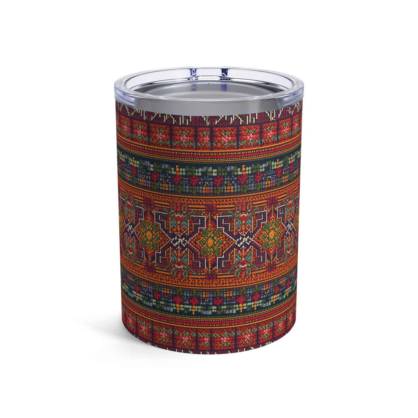 Palestinian Heritage Tatreez Embroidery Tumbler 10oz