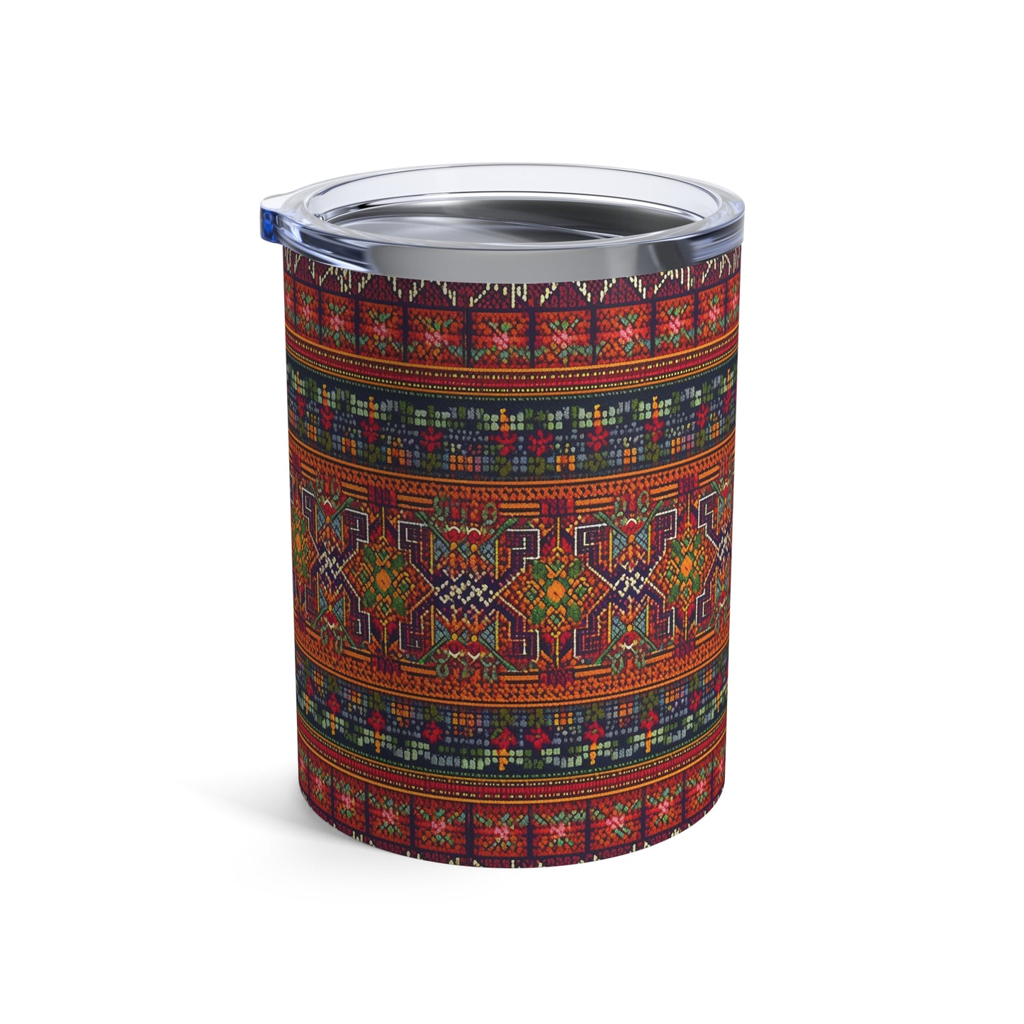 Palestinian Heritage Tatreez Embroidery Tumbler 10oz