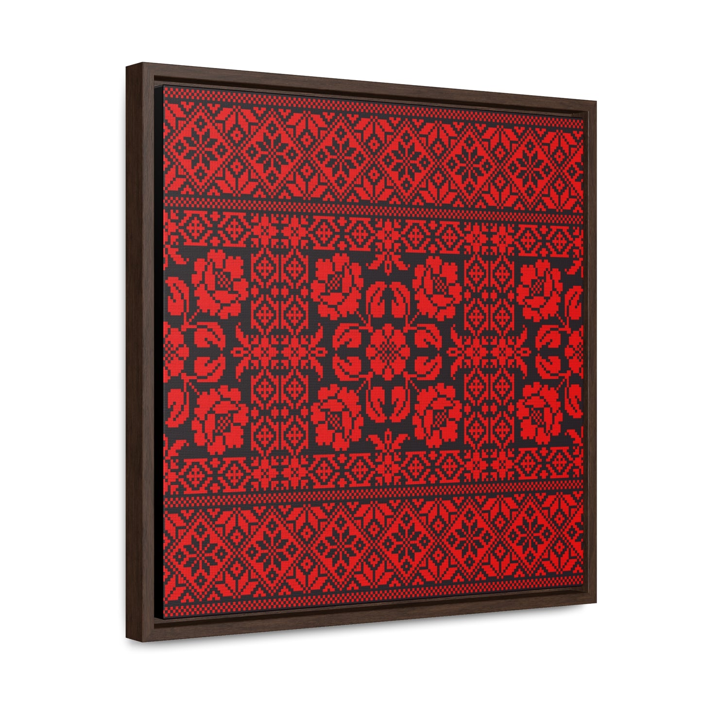 Embroidered Stories of Palestine Gallery Canvas Wraps, Square Frame