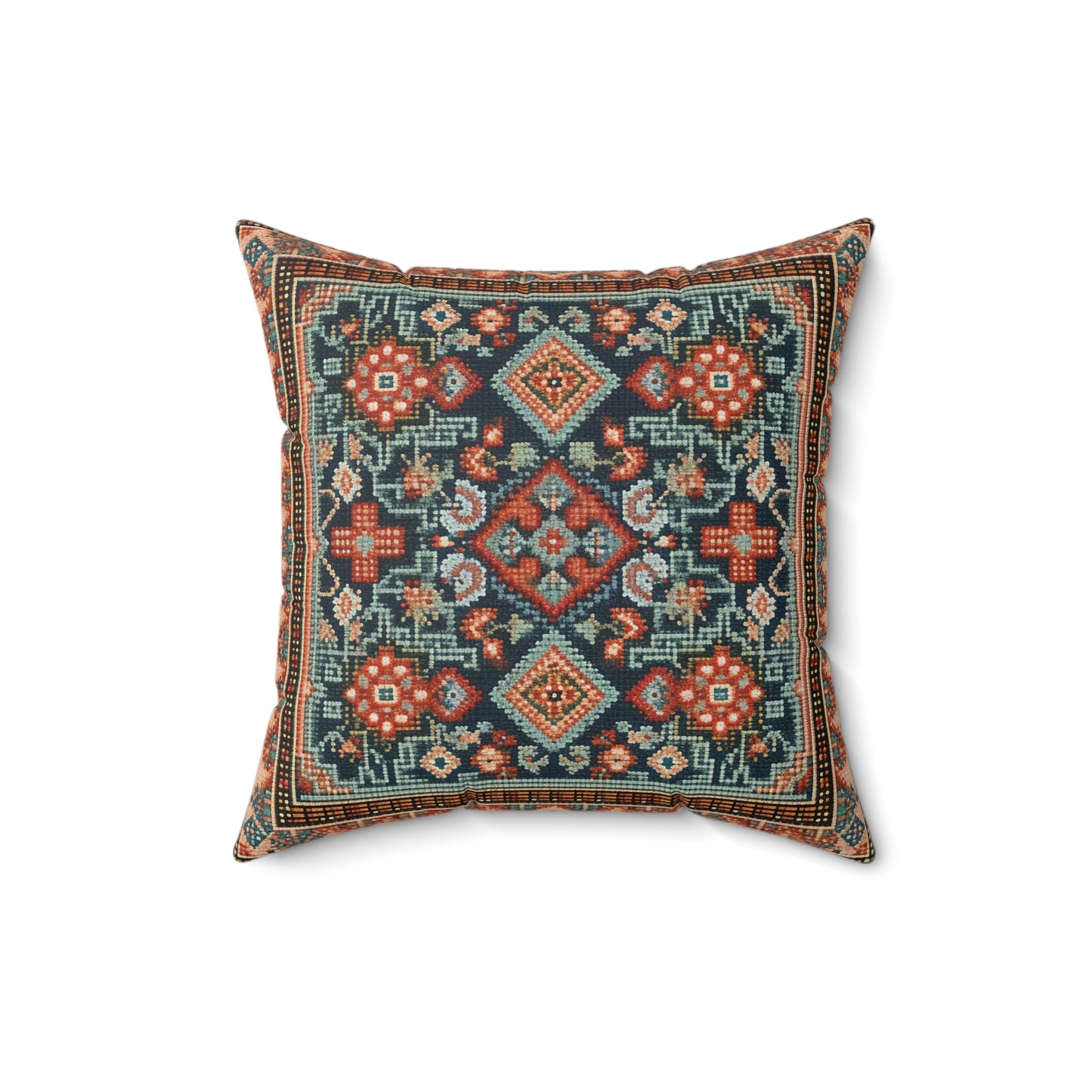 The Art of Palestinian Embroidery Spun Polyester Square Pillow