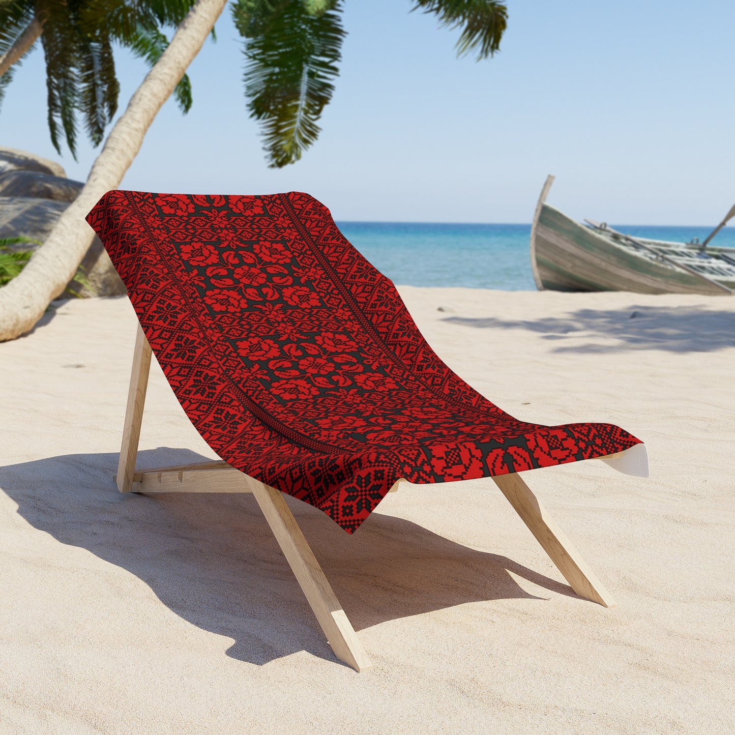 Embroidery Tatreez Beach Towel