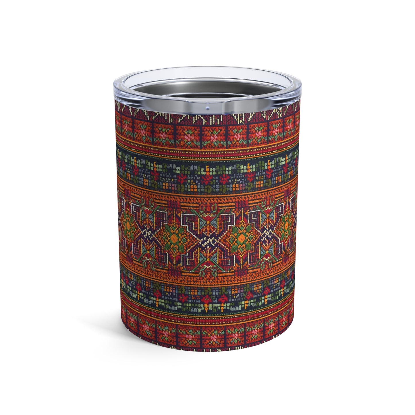 Palestinian Heritage Tatreez Embroidery Tumbler 10oz