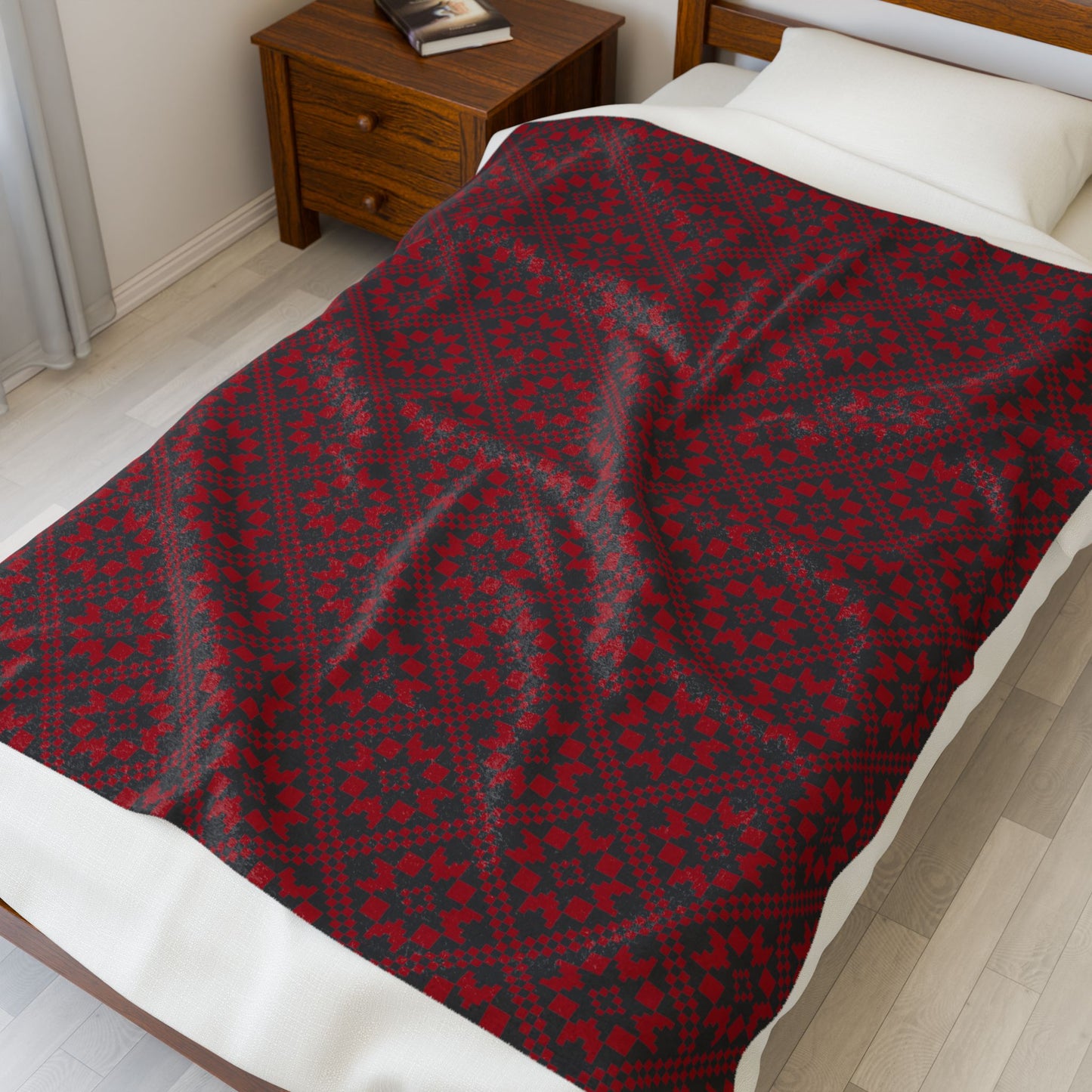 Timeless Turkey: An Embroidered Tribute Velveteen Plush Blanket