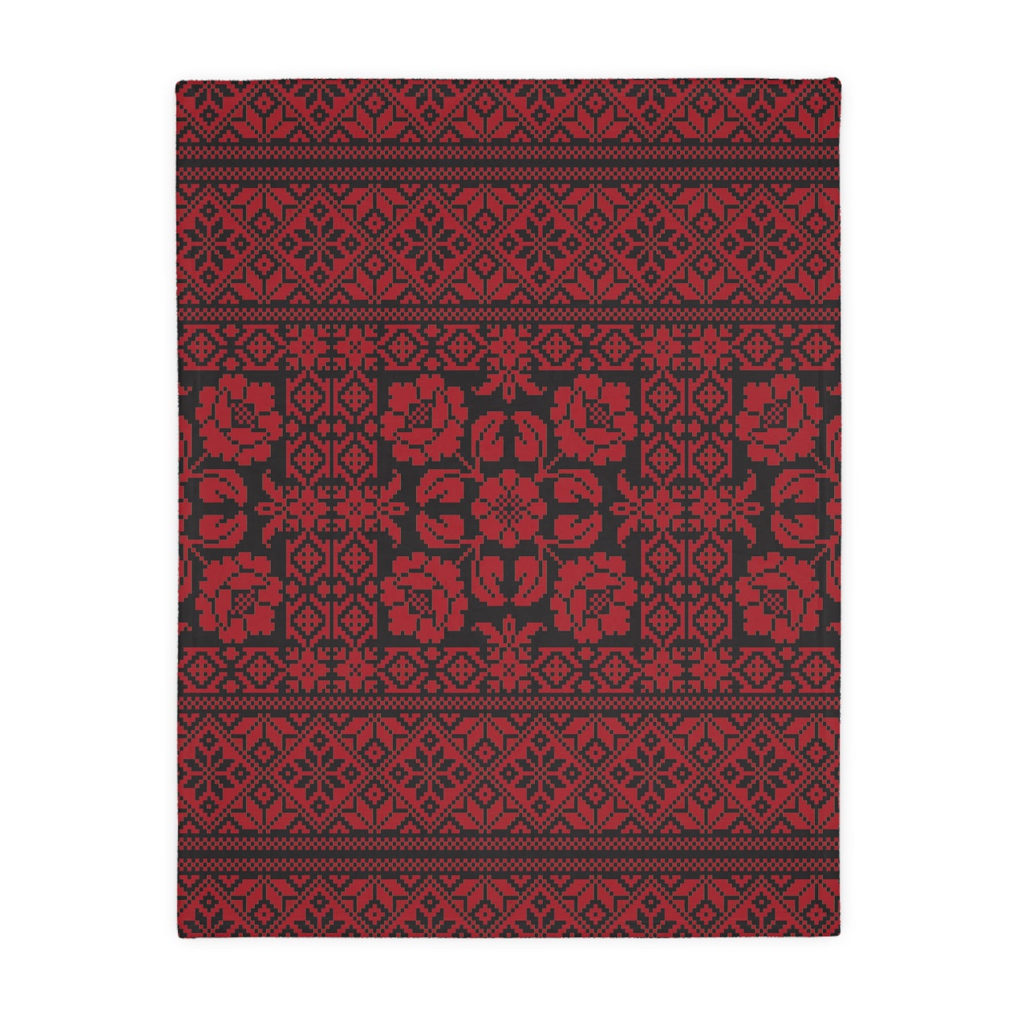 Palestinian Embroidery Microfiber Blanket (Two-sided print)