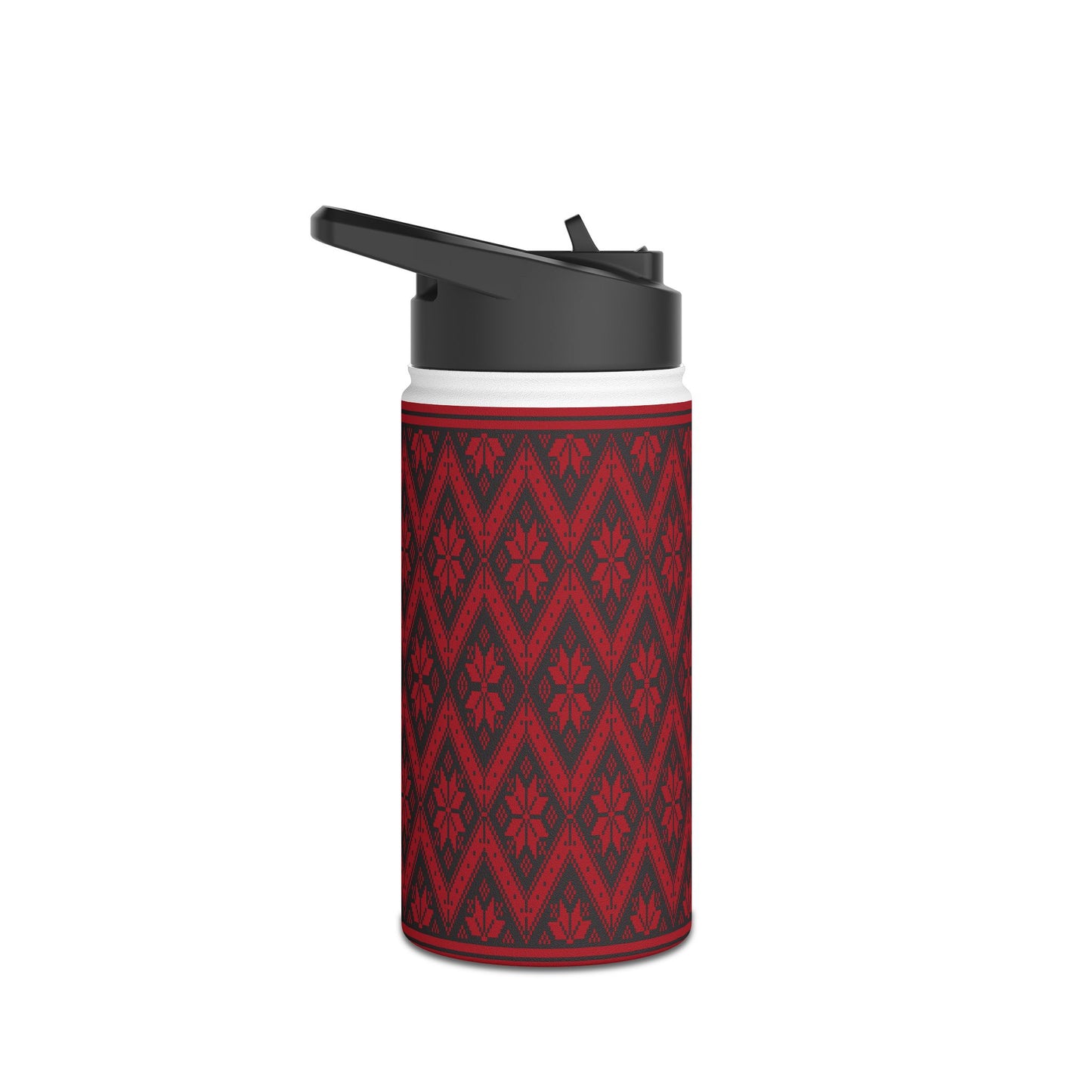 Palestinian Tatreez Stainless Steel Water Bottle, Standard Lid