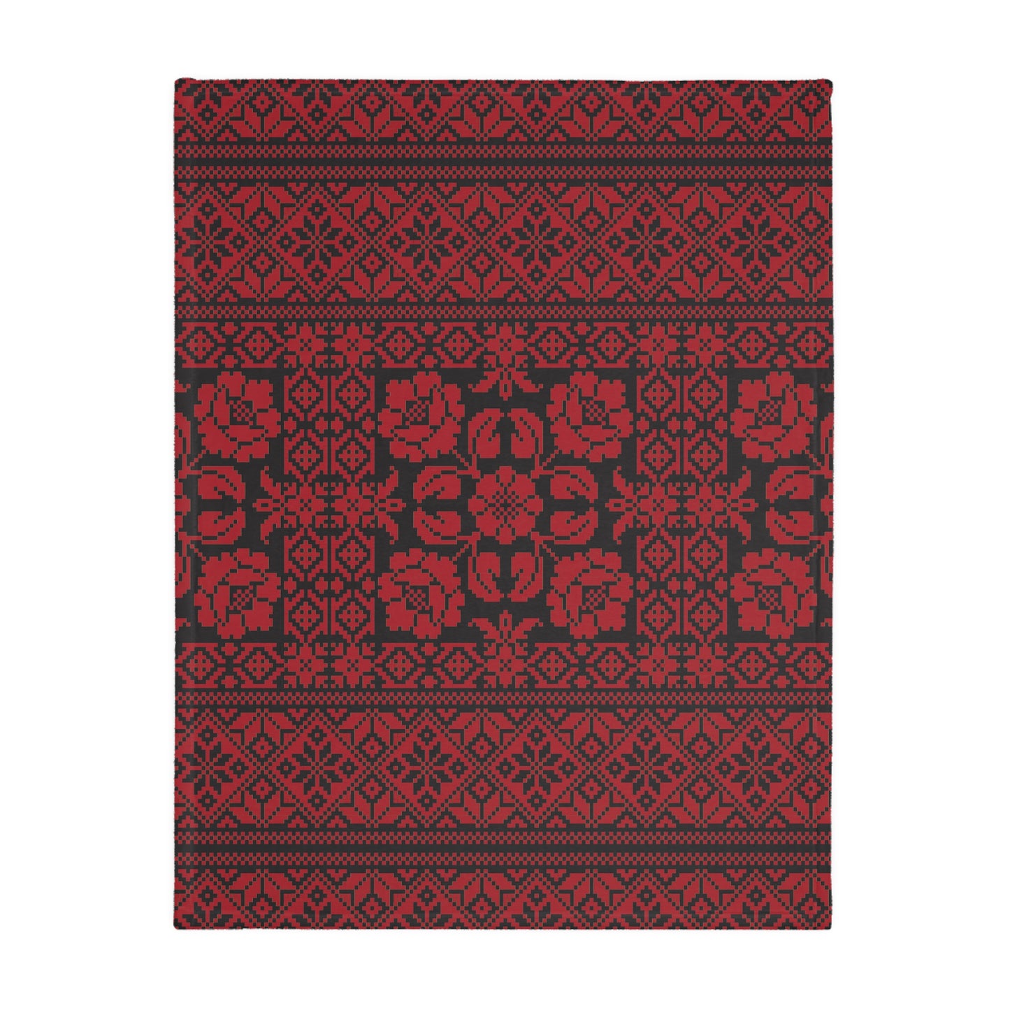 Palestinian Embroidery Microfiber Blanket (Two-sided print)