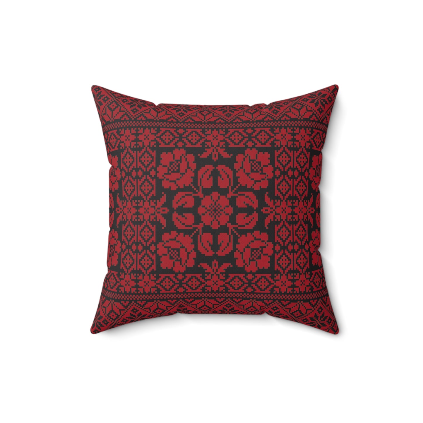 Palestinian Embroidery Spun Polyester Square Pillow