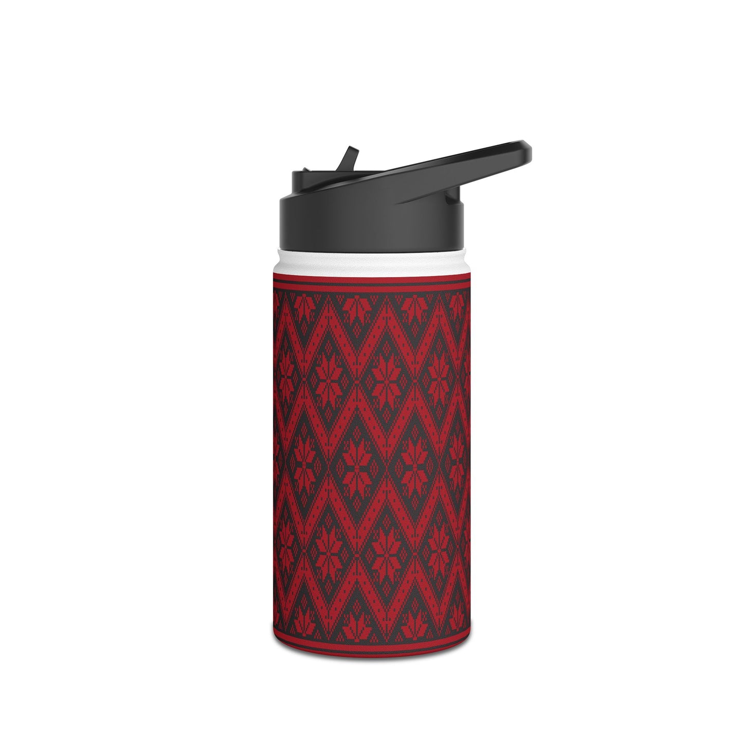 Palestinian Tatreez Stainless Steel Water Bottle, Standard Lid