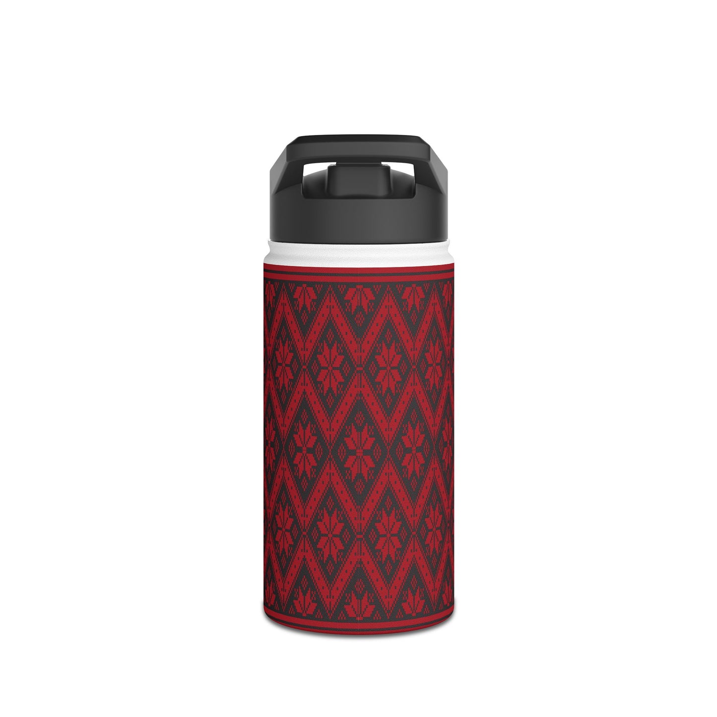 Palestinian Tatreez Stainless Steel Water Bottle, Standard Lid