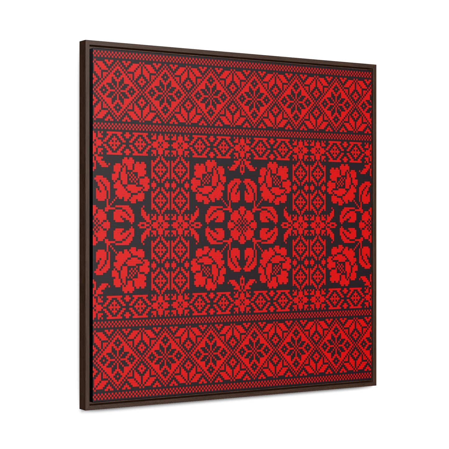 Embroidered Stories of Palestine Gallery Canvas Wraps, Square Frame