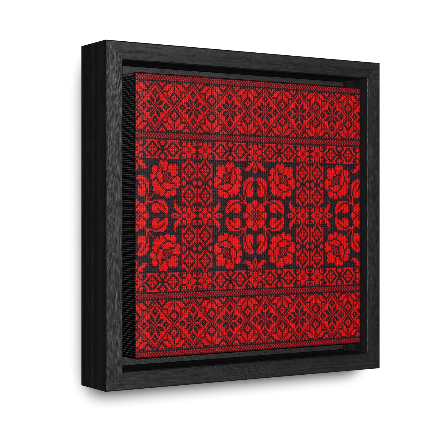 Embroidered Stories of Palestine Gallery Canvas Wraps, Square Frame