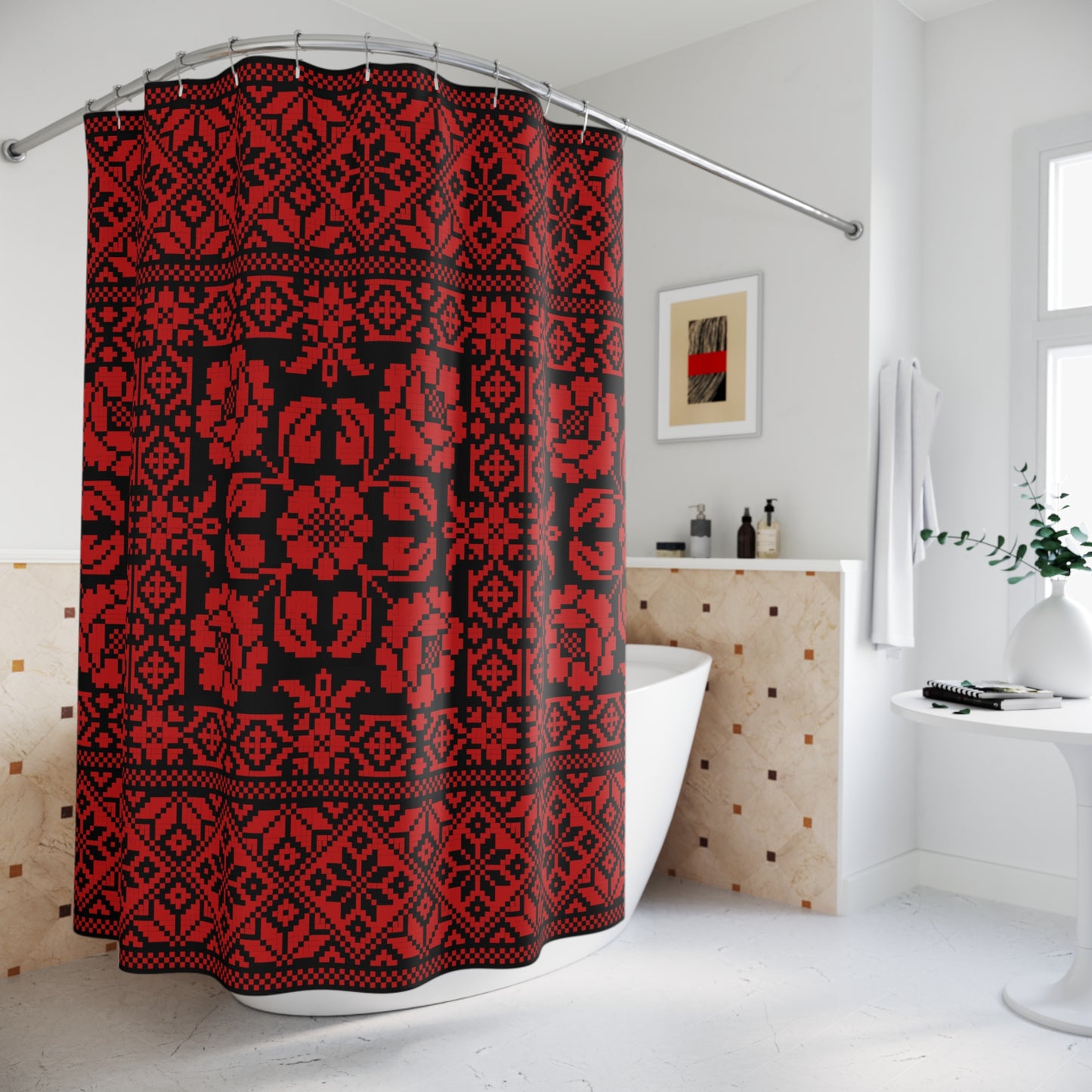 Embroidery Tatreez Shower Curtains