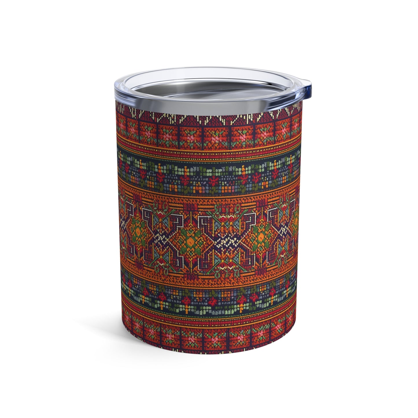 Palestinian Heritage Tatreez Embroidery Tumbler 10oz