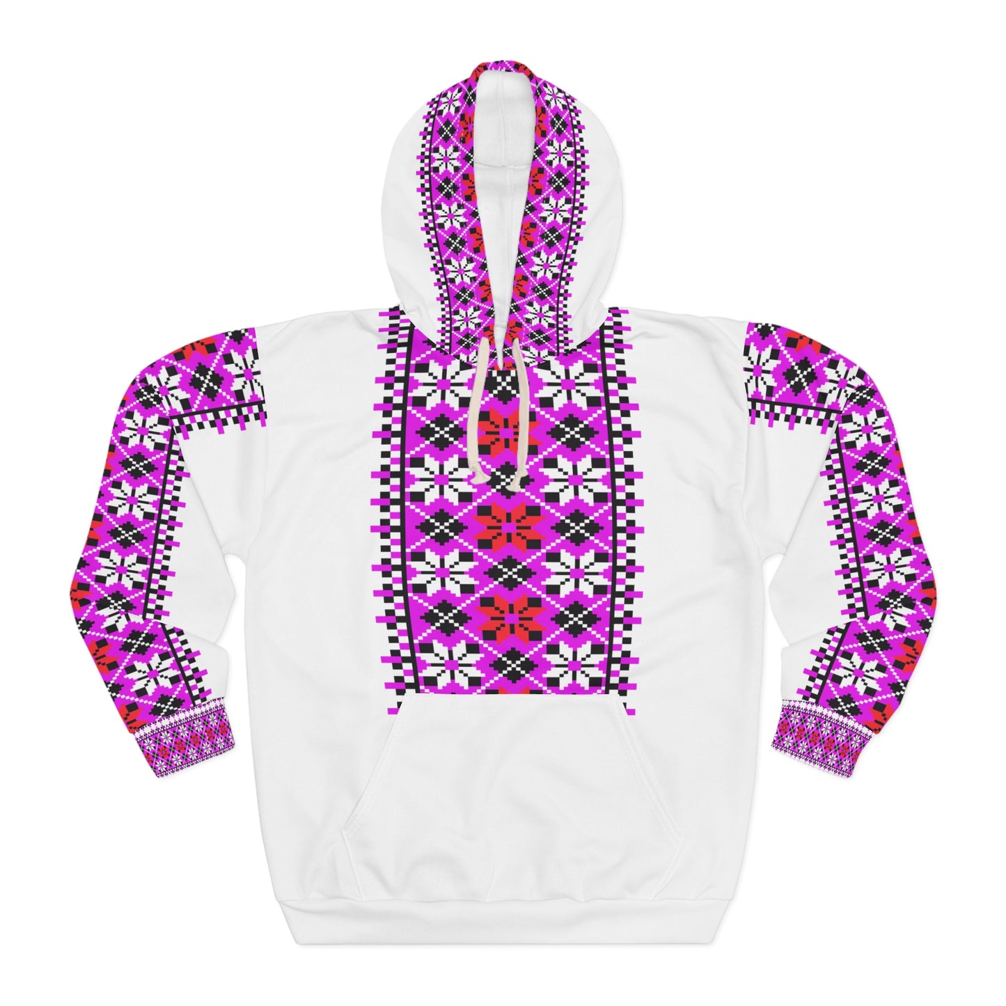 custom Tatreez Style Unisex Pullover Hoodie (AOP)