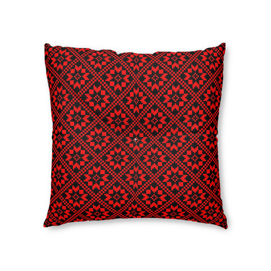 Heritage Embroidery Tufted Floor Pillow, Square