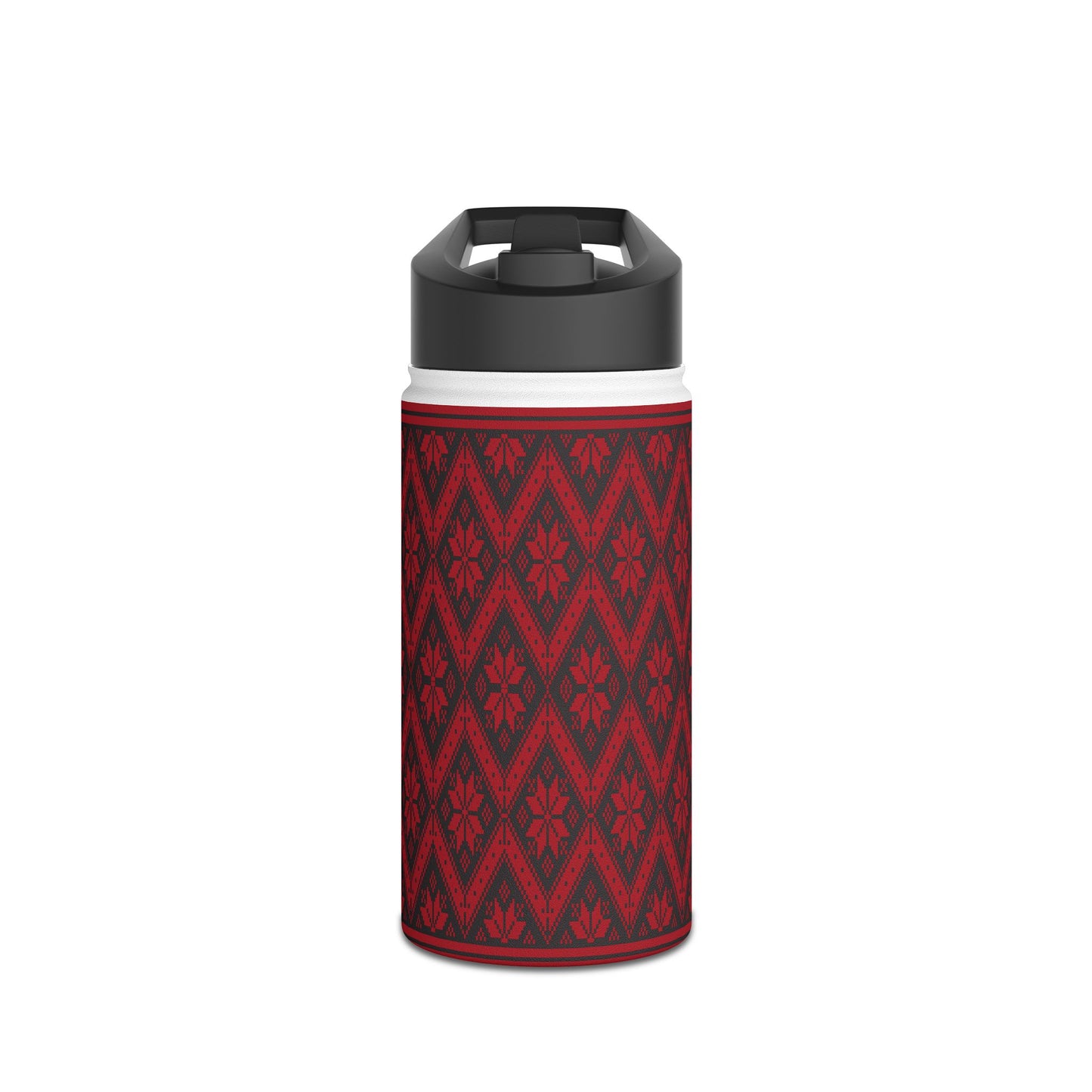 Palestinian Tatreez Stainless Steel Water Bottle, Standard Lid