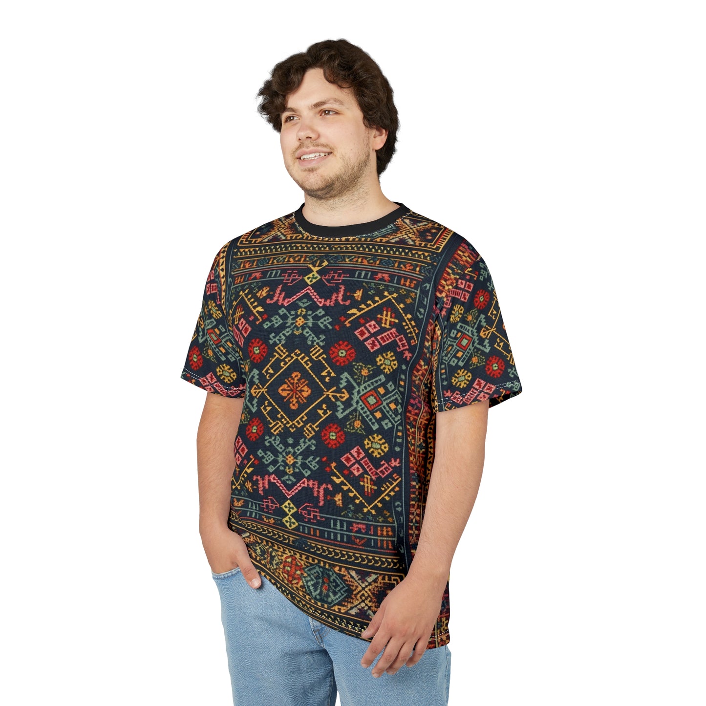 Palestinian Embroidery Unisex Cut & Sew Tee (AOP)