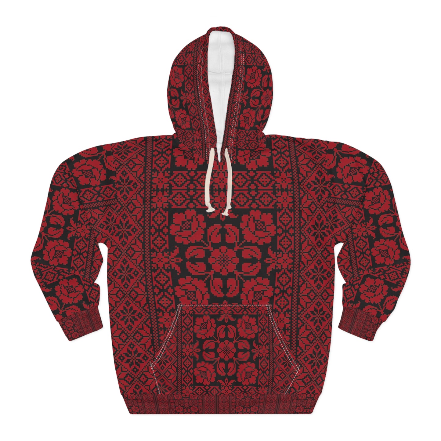 Embroidered Stories of Palestine Unisex Pullover Hoodie (AOP)